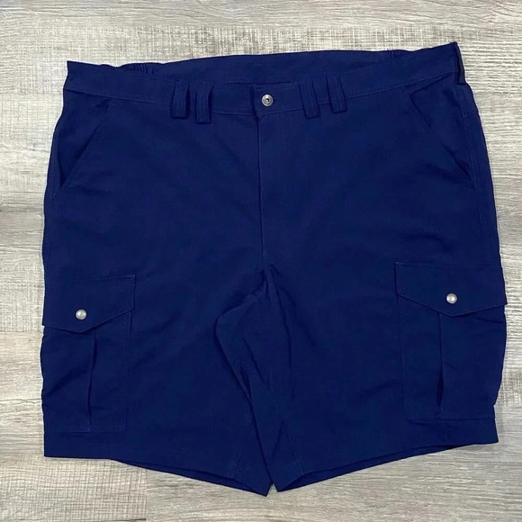 Duluth Trading Men's 44 Cargo Shorts Blue 11" Inseam 100% Nylon Utility Workwear - Picture 1 of 14
